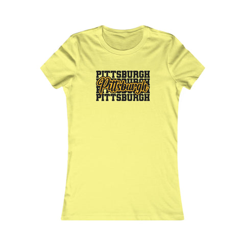 Pittsburgh Typography - Women's Favorite Tee