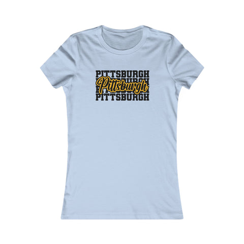 Pittsburgh Typography - Women's Favorite Tee