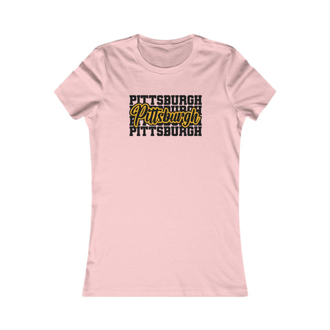Pittsburgh Typography - Women's Favorite Tee