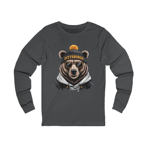 Pittsburgh Game Day Bear - Unisex Long Sleeve Tee