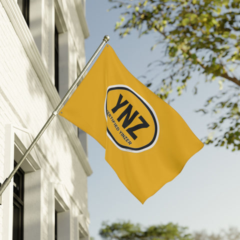 YNZ Certified Yinzer Double Sided Flag  - Double Sided Yellow Flag