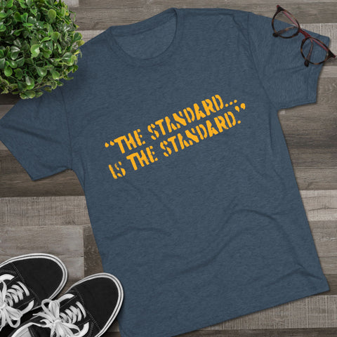 The Standard is the Standard Steeler Distressed Image T-Shirt Shirt - Tri-Blend Crew Tee T-Shirt Printify   