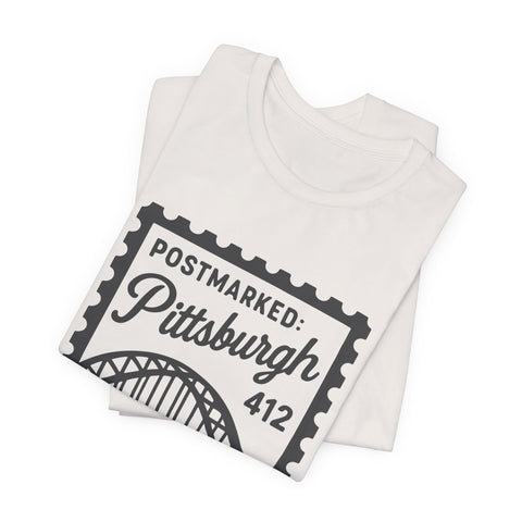 Vintage Pittsburgh Stamp - Unisex Jersey Short Sleeve Tee