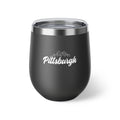 Pittsburgh Skyline Copper Vacuum Insulated Cup, 12oz Mug Printify Black 12oz