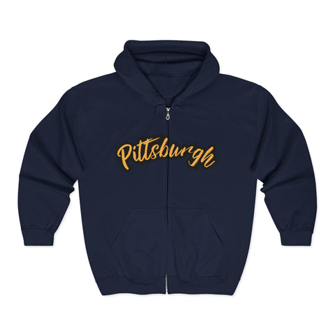 Pittsburgh Grunge - Unisex Heavy Blend™ Full Zip Hooded Sweatshirt