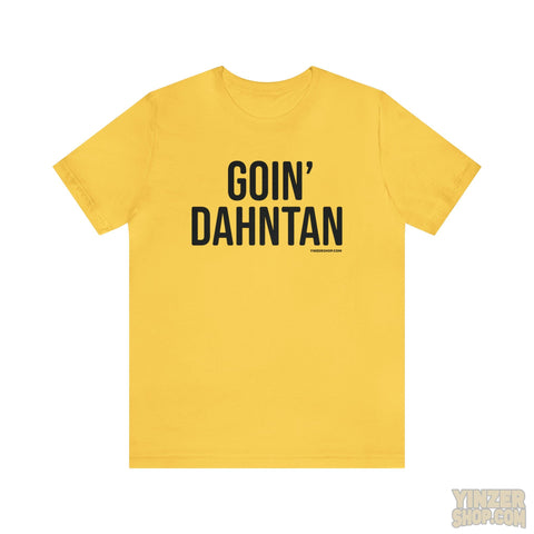 Pittsburgh Goin' Dahntahn T-Shirt - Short Sleeve Tee T-Shirt Printify Yellow S 
