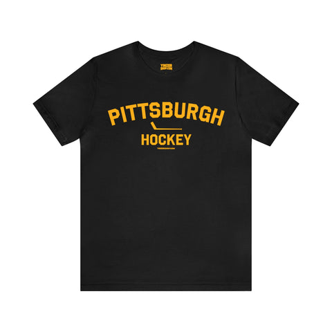 Pittsburgh Hockey - Collegiate Style - Short Sleeve Tee T-Shirt Printify Black S 