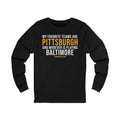 My Favorite Teams are Pittsburgh and Whoever is Playing Baltimore - Long Sleeve Tee Long-sleeve Printify S Black