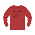 Pittsburghese Definition Series - Dippy Eggs - Long Sleeve Tee Long-sleeve Printify XS Red 