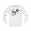 Pittsburghese Definition Series - Dippy Eggs - Long Sleeve Tee Long-sleeve Printify XS White 