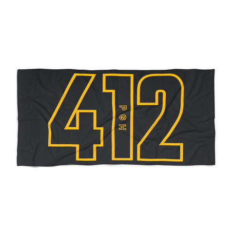Beach Towel — 412 PGH (Black)