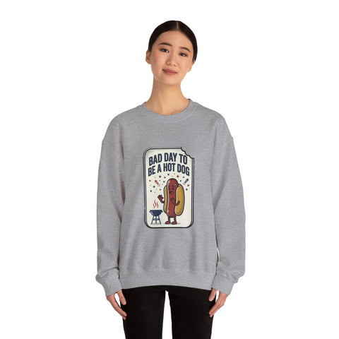 Bad Day to Be a Hot Dog Sweatshirt | 4th of July Hot Dog Humor, Retro Americana