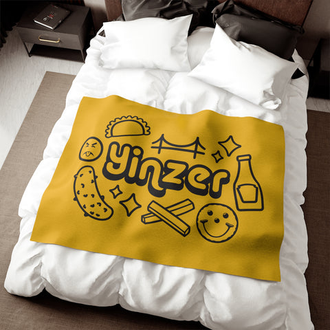 Yinzer Icon Doodles - TT Style - Sweatshirt Blanket