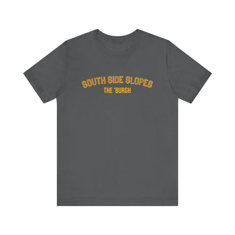 South Side Slopes - The Burgh Neighborhood Series - Unisex Jersey Short Sleeve Tee T-Shirt Printify Asphalt S 