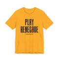 Play Renegade Distressed Font - Short Sleeve Shirt T-Shirt Printify Gold XS 