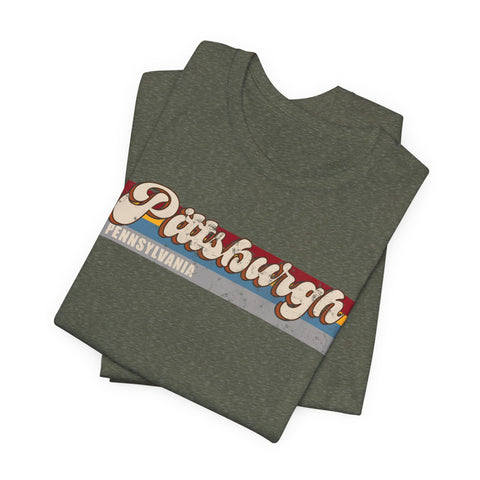 Pittsburgh PA Retro - Unisex Jersey Short Sleeve Tee
