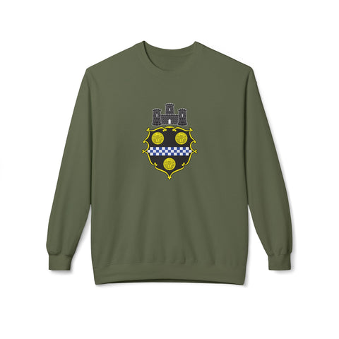 City of Pittsburgh Coat of Arms Sweatshirt - Midweight Softstyle Fleece Crewneck