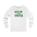 Kiss Me, I'm Yinzer - St. Patty's Day - Long Sleeve Tee Long-sleeve Printify XS White 