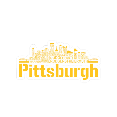 Pittsburgh Football Team Names -  Kiss-Cut Stickers