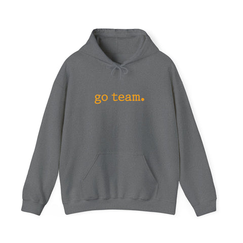 go team embroidered minimalist hoodie | simple sports slogan