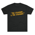 The Standard is the Standard Steeler Distressed Image T-Shirt Shirt - Tri-Blend Crew Tee T-Shirt Printify S Tri-Blend Vintage Black 