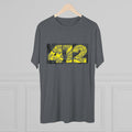 412 Map - Tri-Blend Crew Tee T-Shirt Printify   