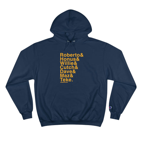 Famous Pittsburgh Pirates Ampersand - Champion Hoodie Hoodie Printify Navy S 