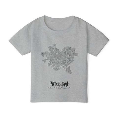 Pittsburgh Neighborhood Map Toddler T-Shirt
