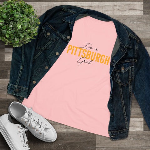 I'm a Pittsburgh Girl - Star Design - Women's Premium Tee