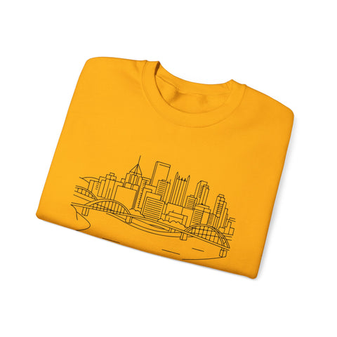Monongahela River Skyline - Heavy Blend™ Crewneck Sweatshirt