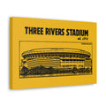 Three Rivers Stadium - 1970 - Retro Schematic - Canvas Gallery Wrap Wall Art Canvas Printify 18″ x 12″ 1.25"