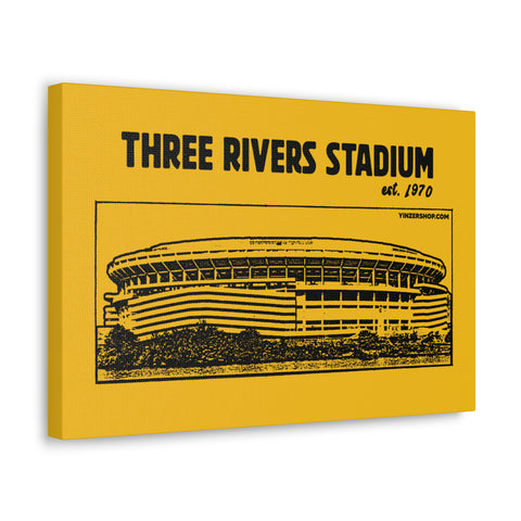 Three Rivers Stadium - 1970 - Retro Schematic - Canvas Gallery Wrap Wall Art Canvas Printify 18″ x 12″ 1.25"