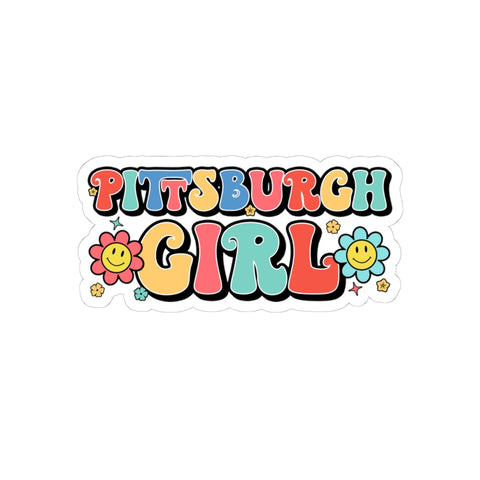 Pittsburgh Girl Retro Kiss-Cut Stickers