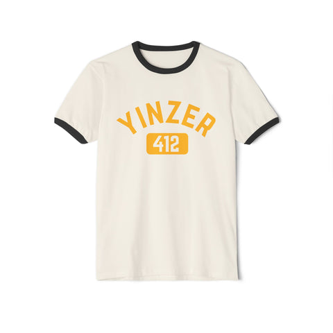412 Yinzer - Unisex Cotton Ringer T-Shirt