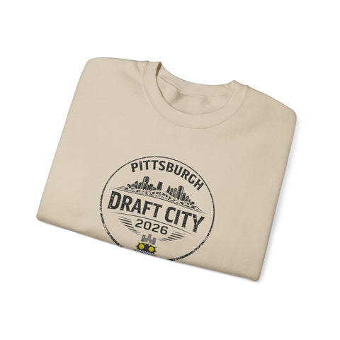 Pittsburgh Crewneck Sweatshirt – City Skyline NFL Draft 2026 Apparel | Soft Cotton Blend