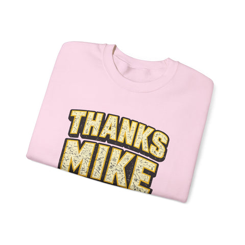 Thanks Mike Tomlin Message on a Heavy Blend™ Crewneck Sweatshirt