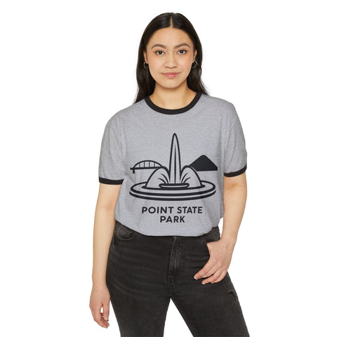 Point State Park - Unisex Cotton Ringer T-Shirt