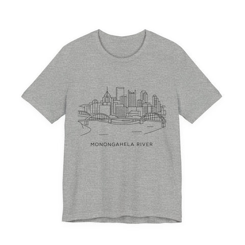 Monongahela River Skyline - Unisex Jersey Short Sleeve Tee