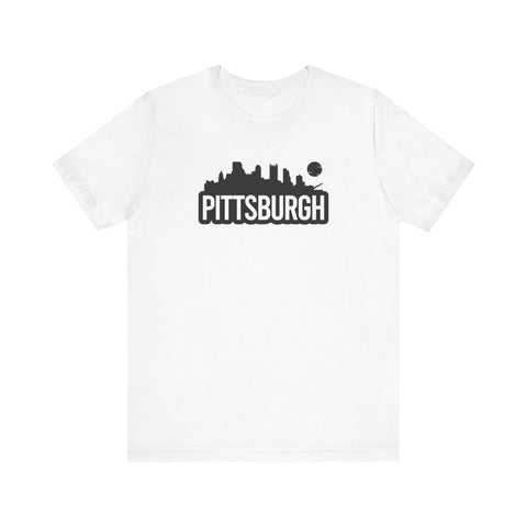 Pittsburgh Bold Skyline T-Shirt  - Unisex bella+canvas 3001 T-Shirt Printify White L 