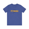 I'm a Pittsburgh Girl - Star Design - Unisex Jersey Short Sleeve Tee T-Shirt Printify Heather True Royal XS