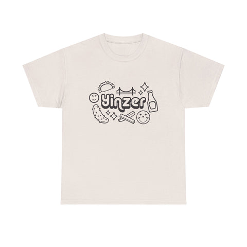 Yinzer Icon Doodles - Unisex Heavy Cotton Tee