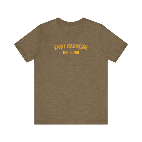 East Carnegie  - The Burgh Neighborhood Series - Unisex Jersey Short Sleeve Tee T-Shirt Printify Heather Olive S 