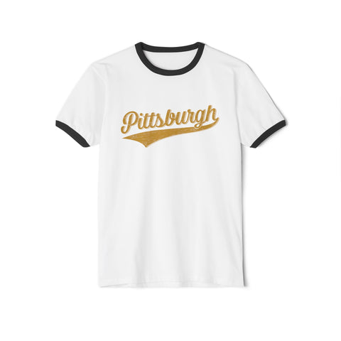 Pittsburgh Varsity Retro Cotton Ringer T-Shirt - Next Level 3604