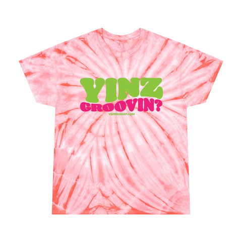 Yinz Groovin? Tie-Dye Tee, Cyclone T-Shirt Printify Coral S 