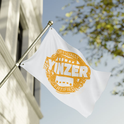 Yinzer Certified Stamped Graphic  - White Double Sided Flag