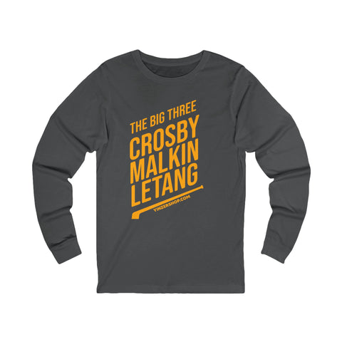 The Big Three - Crosby, Malkin, Letang - Hockey - Long Sleeve Tee