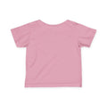 Pink back view of Cleveland Smells Like My Diaper infant jersey t-shirt, playful and comfy baby clothing.