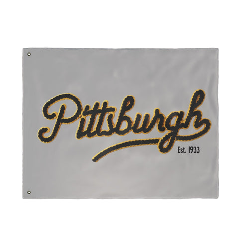 Pittsburgh Faux Embroidery - Double Sided Flag