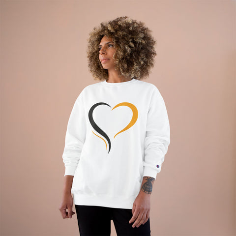 Black and Yellow Heart - Champion Sweatshirt