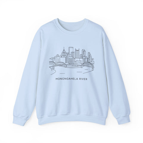 Monongahela River Skyline - Heavy Blend™ Crewneck Sweatshirt